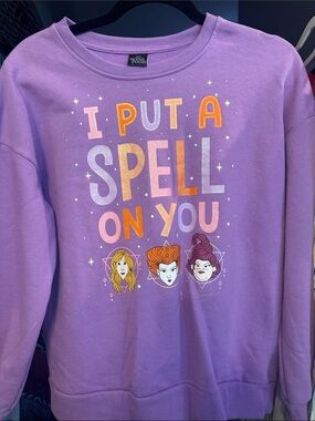 I Put A Spell On You Girls' Purple Graphic Sweatshirt